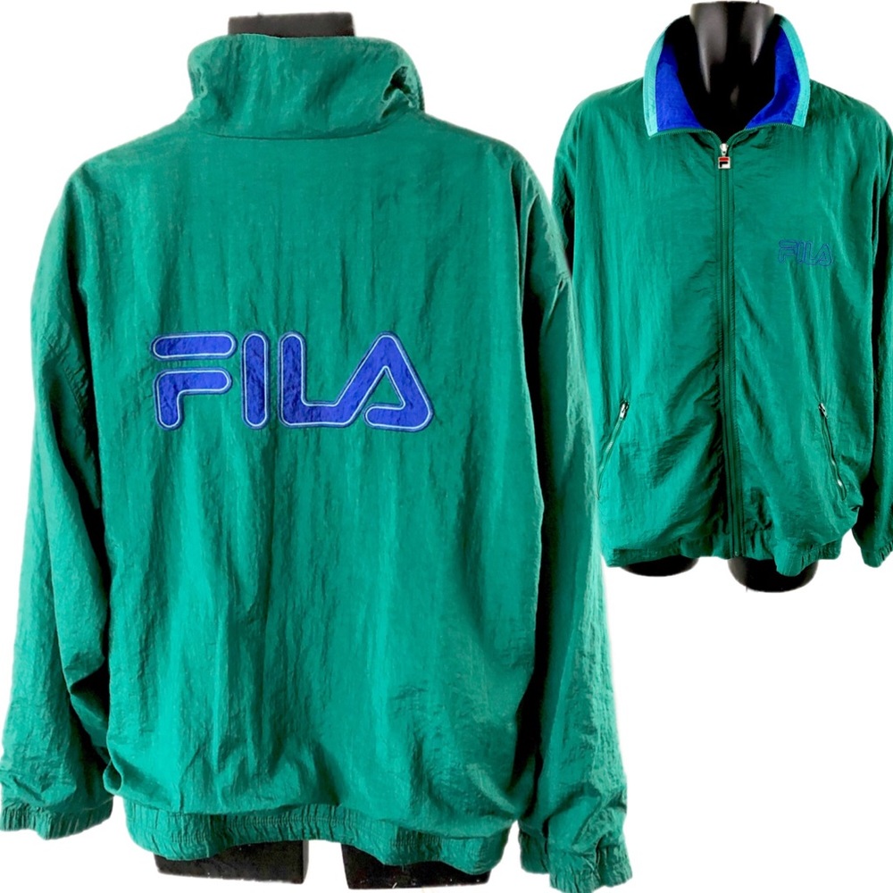 VTG 90s FILA Lined Windbreaker Jacket XXL